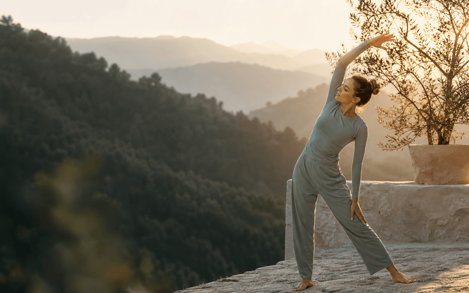 International yoga expert guiding a worldwide wellness practice