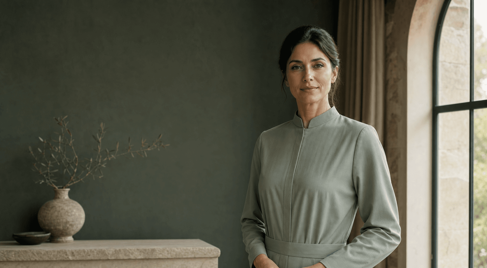 Portrait of an international yoga and fitness expert